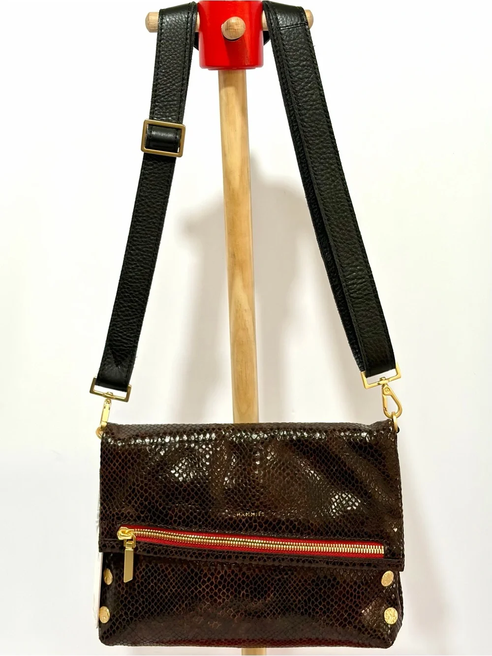 Hammitt VIP Med Crossbody/110 North Wallet In Painted Rattle/Brushed Gold 🔨 2pcs